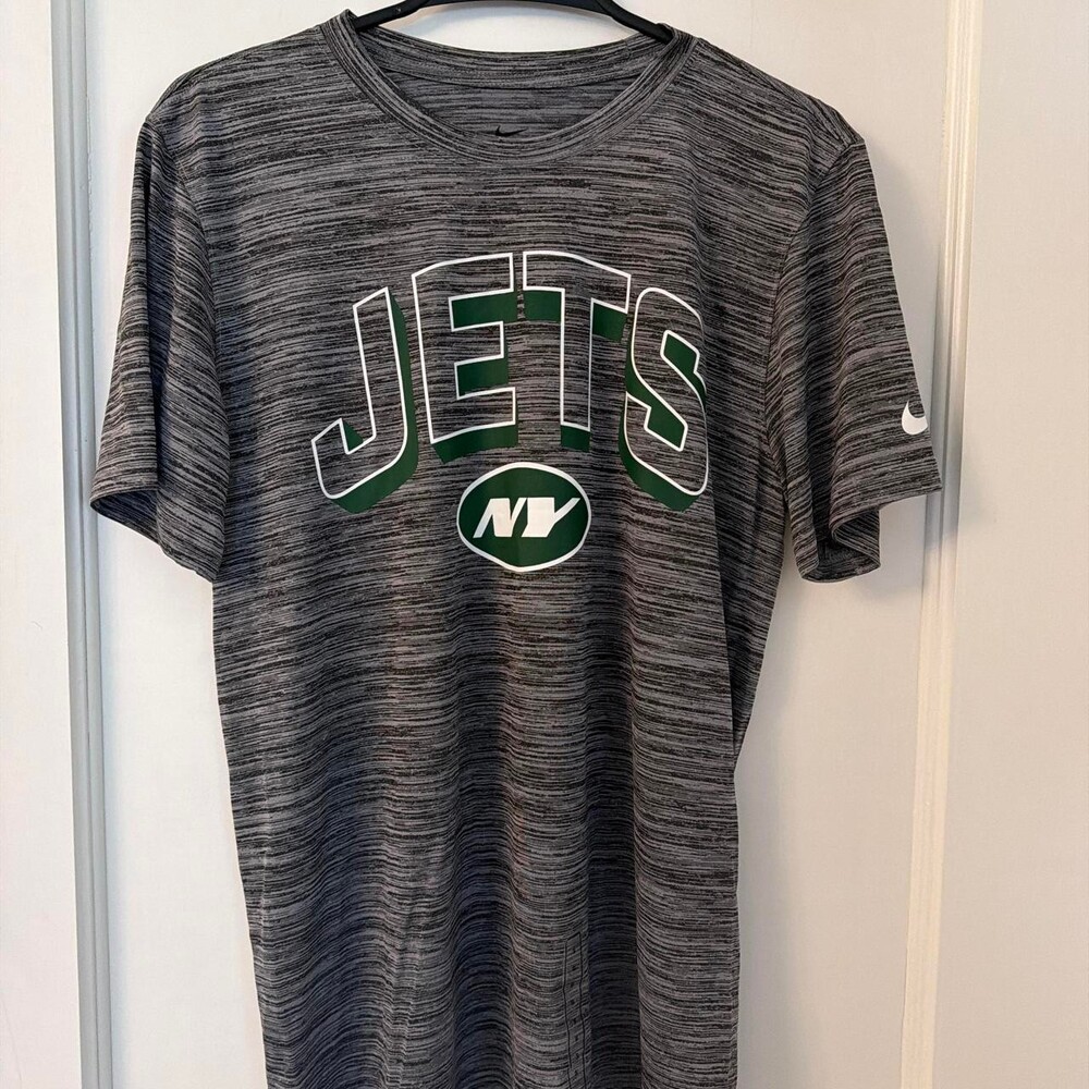 Nike New York Jets gray and black heathered t-shirt NWOT men’s S #jets #football
